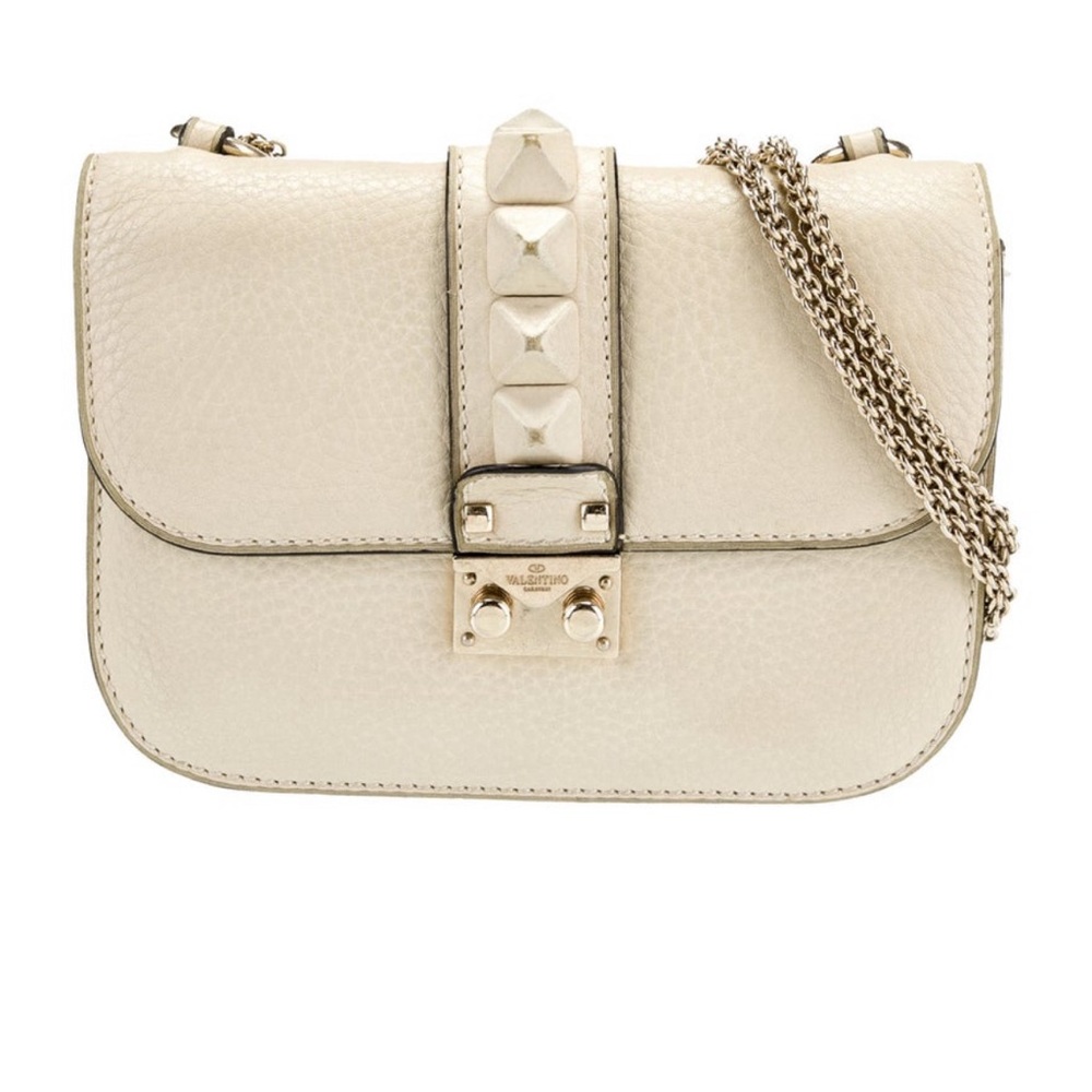 Valentino Garavani Rockstud Cream Bag